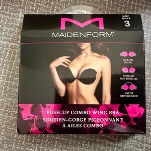 Strapless Adhesive Push-Up Bra Sz 3 Fits 36A 34B 32C Wireless Backless Multiway